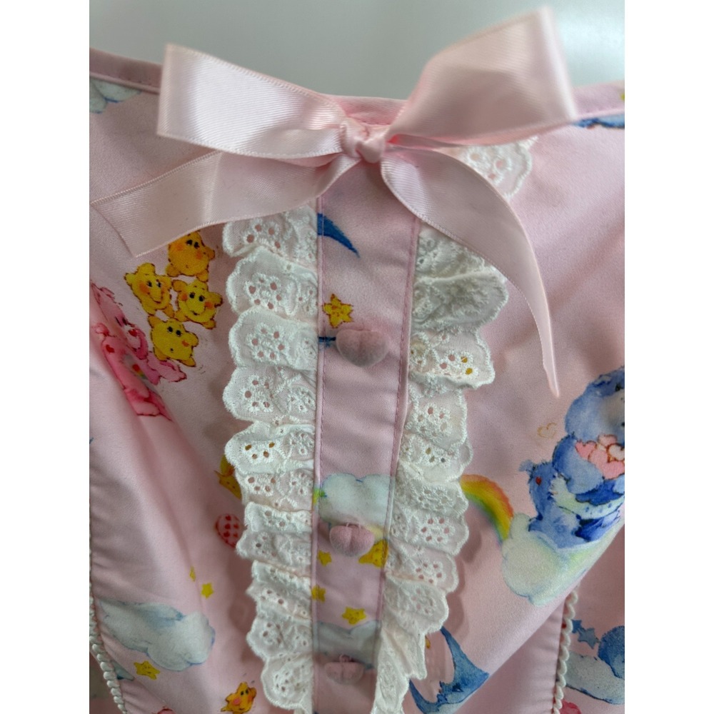 Romwe Care Bears Pink Lace Trim Bow Mini Dress 4XL Kawaii Pastel Rainbow Cosplay - Picture 9 of 15